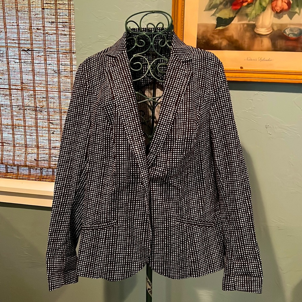 Lane Bryant Blazer Black and White